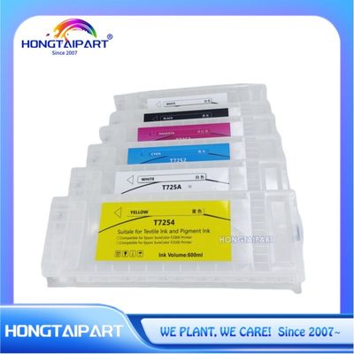 Cartridge mực T725A T725A T7251 T7252 T7253 T7254 600ml 6PCS Cartridge mực lấp đầy không 600ml Với chip dùng một lần tương thích với máy in Epson F2100 F2000 F2130 F2140 F2150 F2160 HONGTAIPART