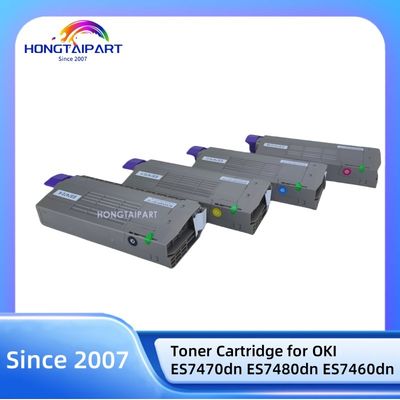 Các hộp mực màu tương thích CMYK 45396213 45396214 45396215 45396216 Cho bộ máy in OKI ES7470 ES7480 ES7460