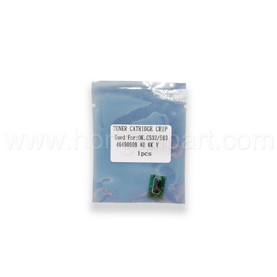 Hộp mực Chip cho OKI C532DN MC573DN 6K 46490610 46490611 46490609 46490612 Chip Đặt Lại Chip Mực Konica Minolta